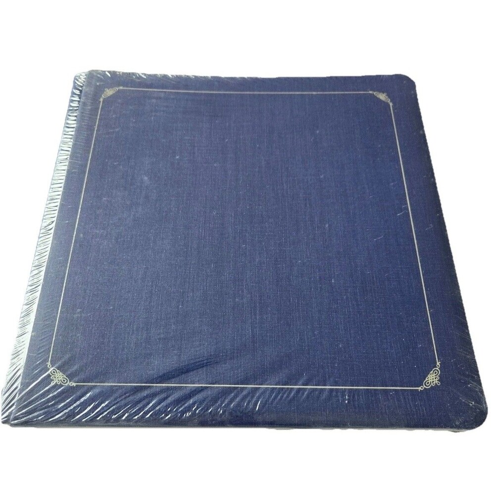 Creative Memories Album Scrapbook 12x12 Sapphire Blue With Silver Foil Trim New
